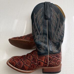 Horse Power Adult Boots  HP1823 Size 5 Cognac Filet Bottom with Seas the Day Top